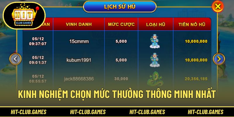 Kinh nghiệm chọn mức thưởng thông minh nhất