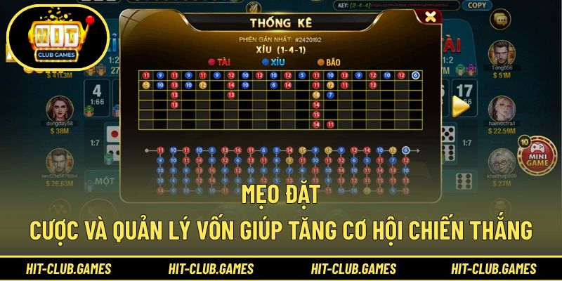 Mẹo đặt cược và quản lý vốn giúp tăng cơ hội chiến thắng